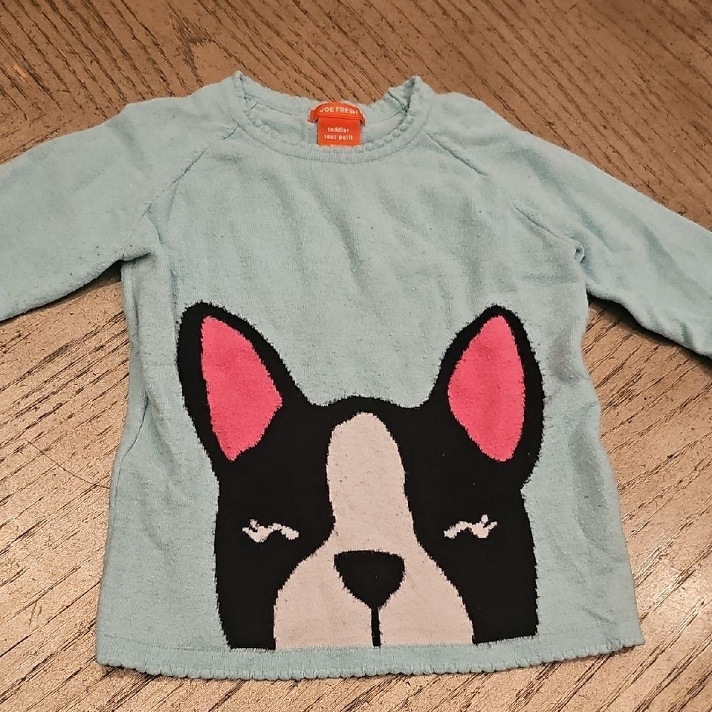 French BullDog Sweater Size 4 Joe Fresh